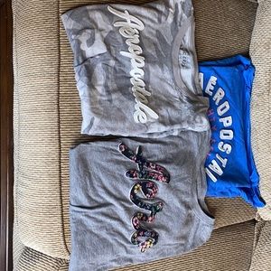 3 Aeropostale short sleeve shirts